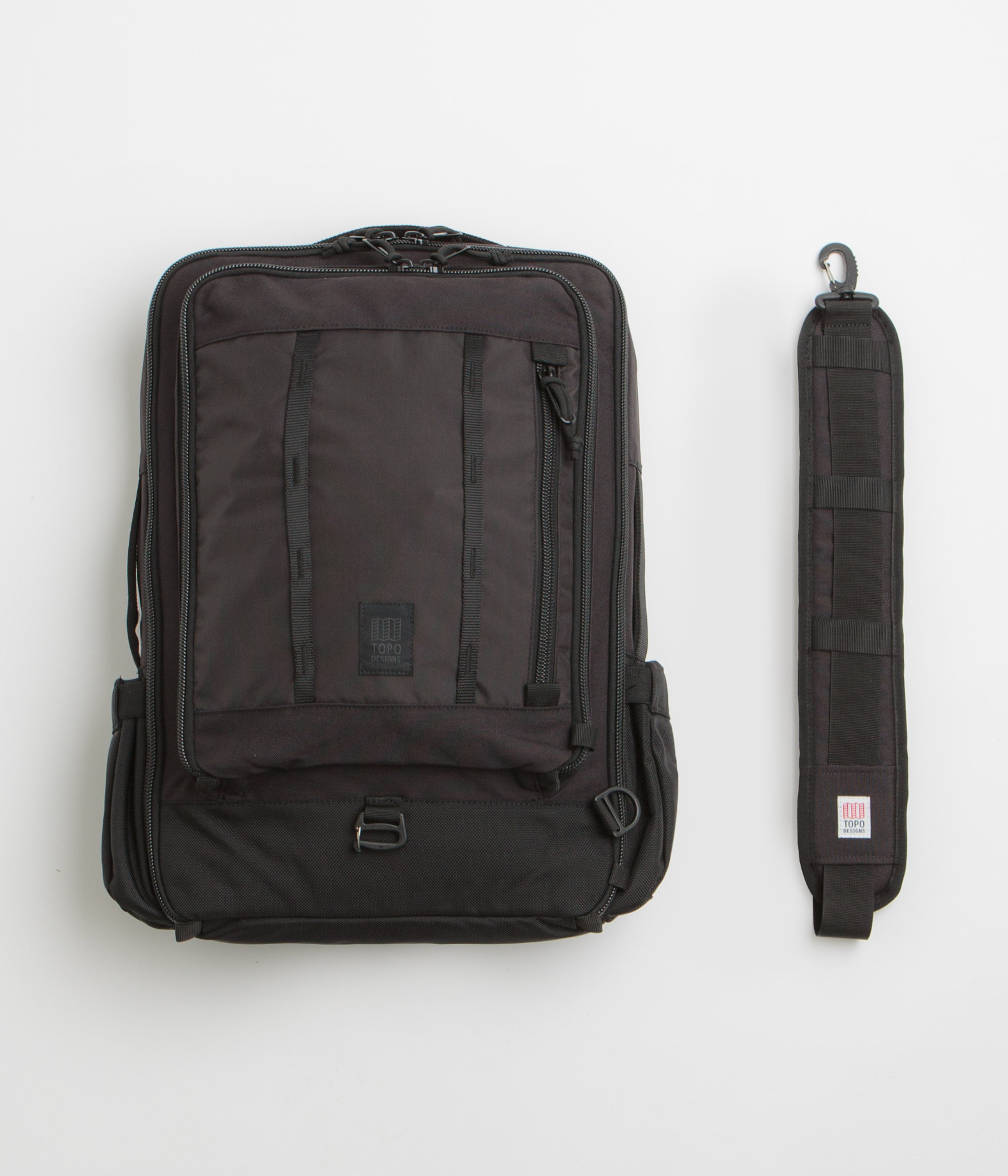 Topo Designs Global 30L Travel Bag in Black and Black
