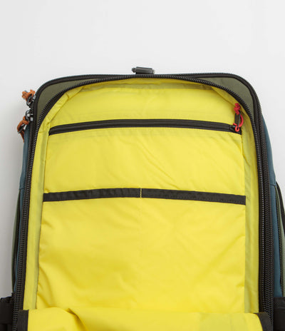 Topo Designs Global 30L Travel Bag in Olive and Dark Khaki