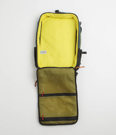Topo Designs Global 30L Travel Bag in Olive and Dark Khaki