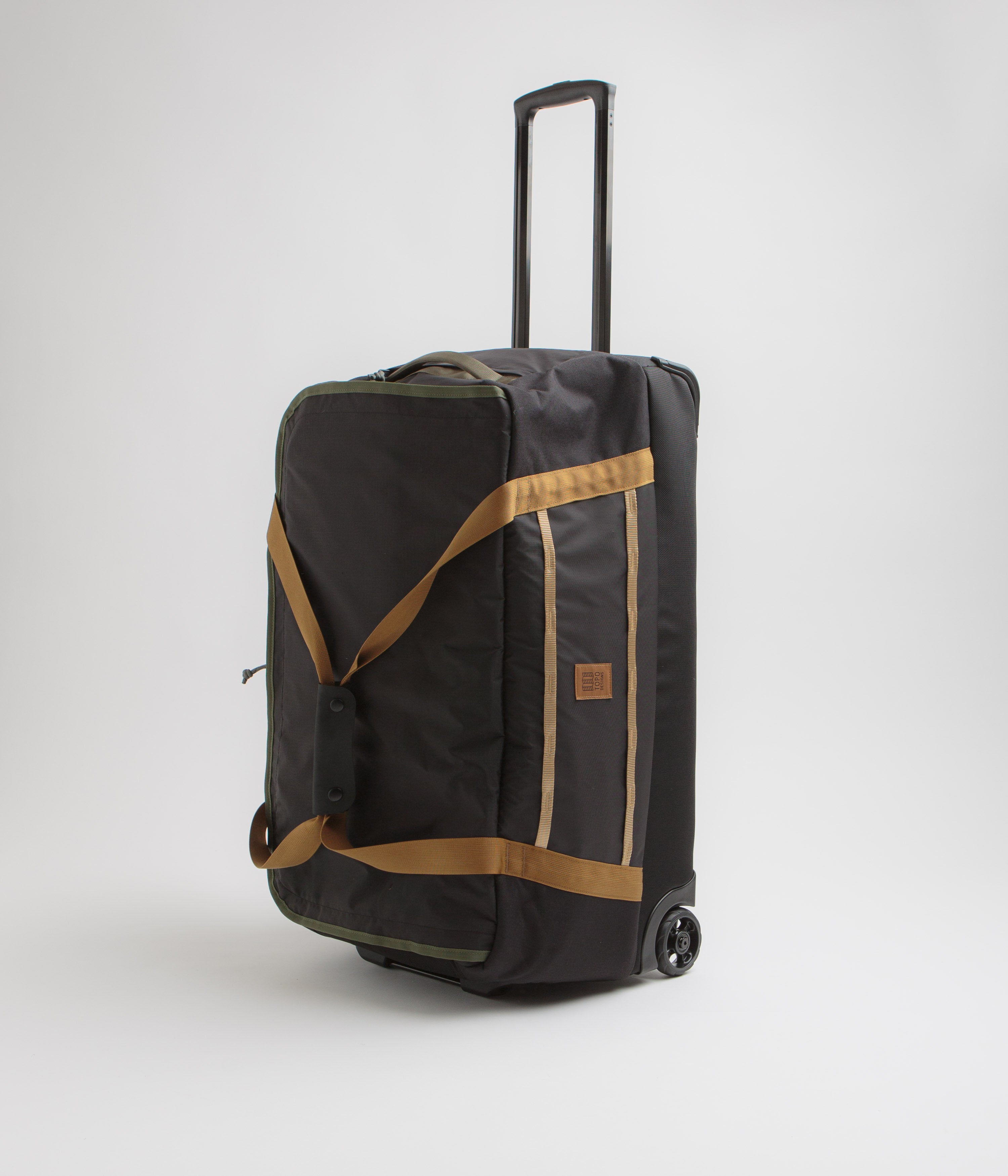 Topo Designs Mountain 90L Roller Duffel Bag in Black and Neutral