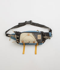 Topo Designs Mountain Hydro Hip Pack in Stone Blue and Bone White