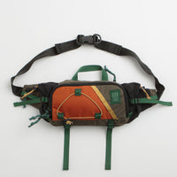 Topo Designs Mountain Hydro Hip Pack in Woodland and Terracotta thumbnail