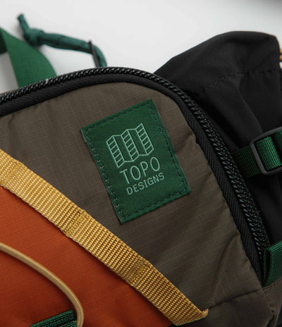 Topo Designs Mountain Hydro Hip Pack in Woodland and Terracotta