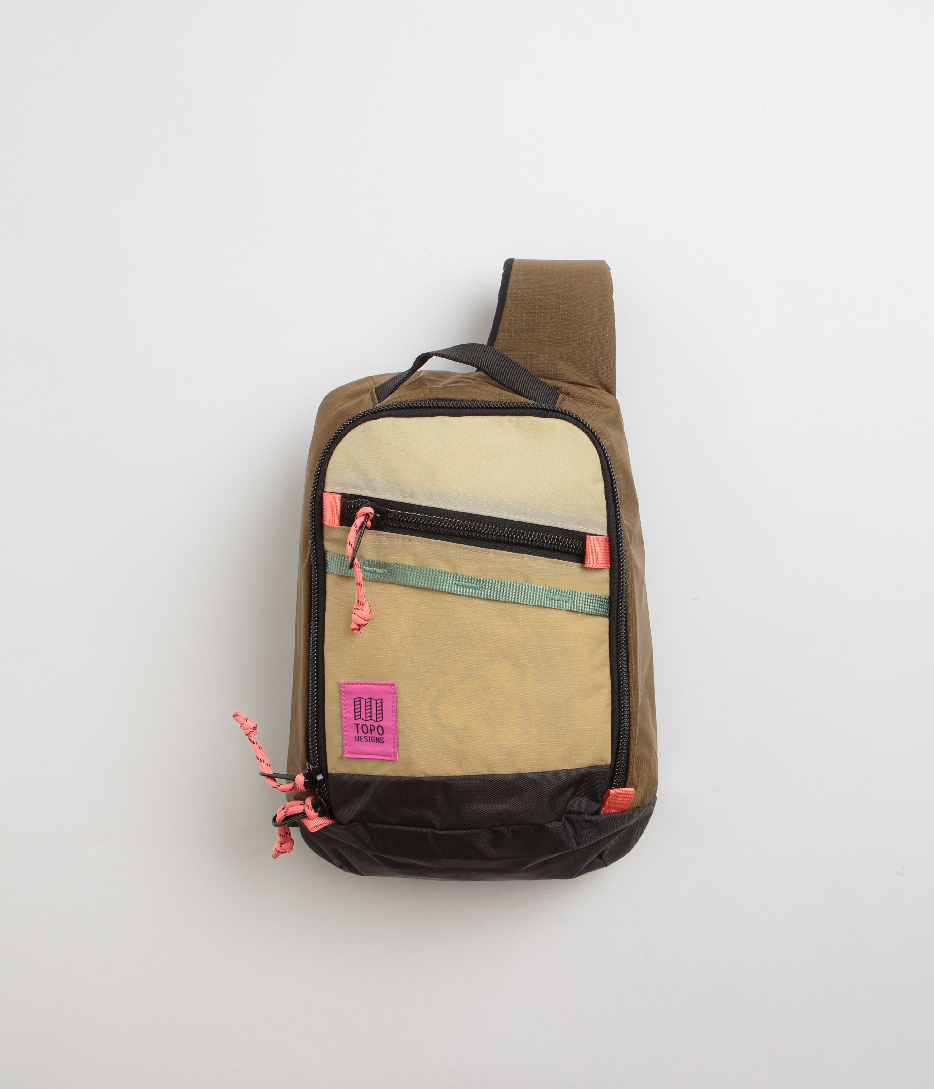 Topo Designs Mountain Sling Bag in Desert Palm and Sahara