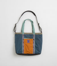 Topo Designs Mountain Utility Tote in Pond Blue and Spice