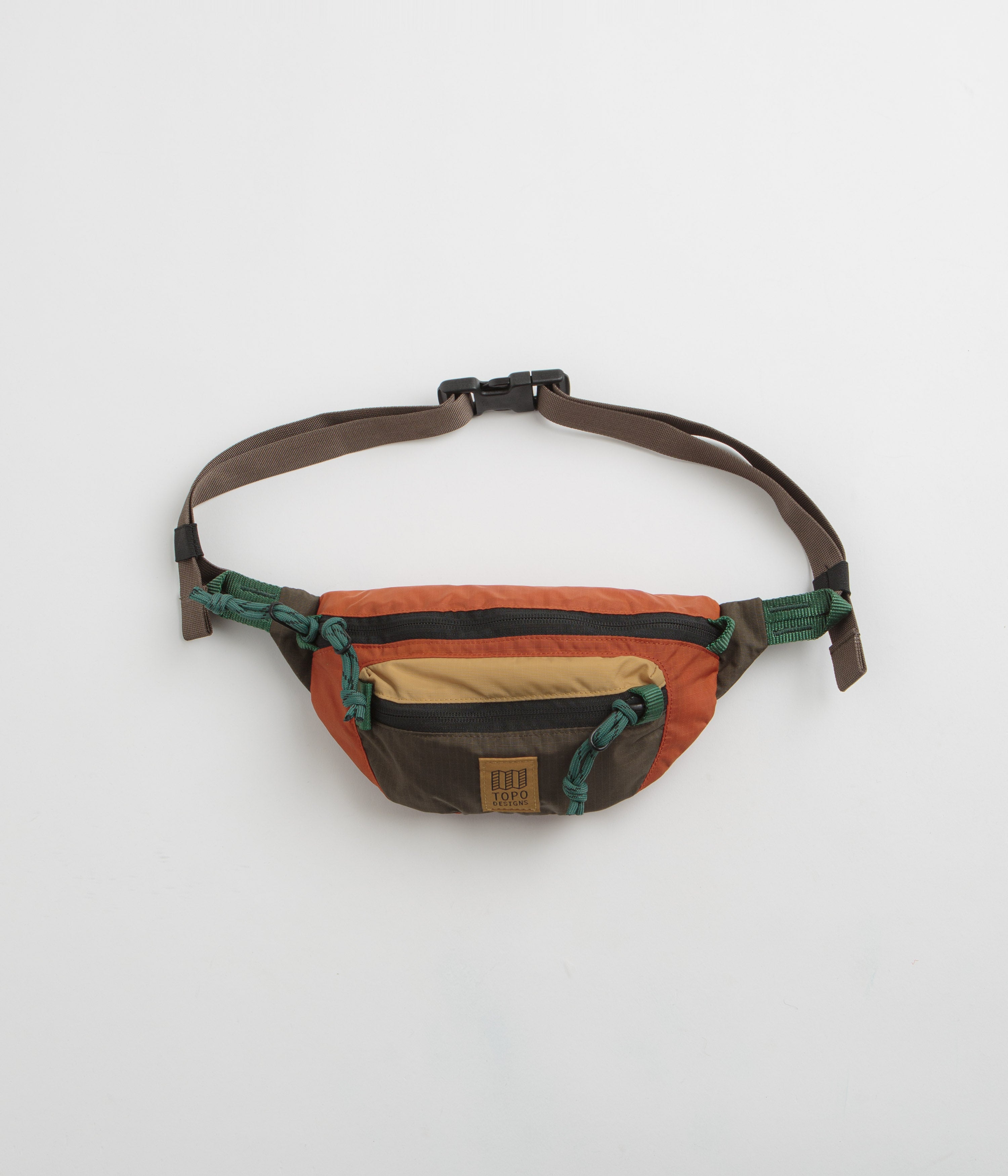 Topo Designs Mountain Waist Pack in Woodland and Terracotta
