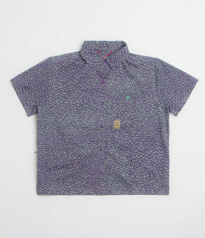 Topo Designs Womens Retro River Short Sleeve Shirt - Crackle Loganberry