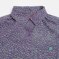 Topo Designs Womens Retro River Short Sleeve Shirt - Crackle Loganberry thumbnail