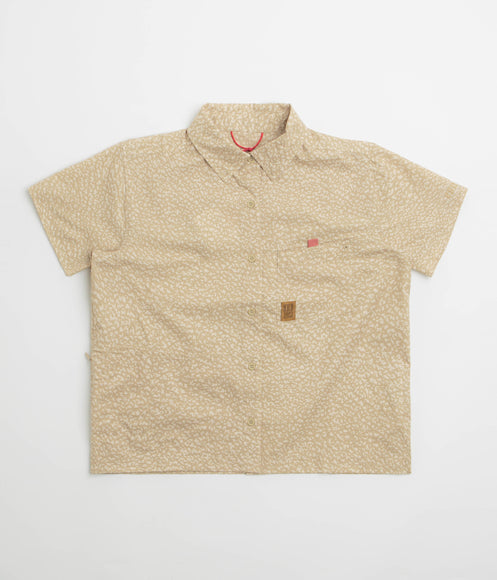 Topo Designs Womens Retro River Short Sleeve Shirt - Crackle Sesame