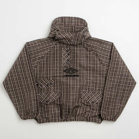 Umbro Check Smock Anorak in Beige and Dark Brown thumbnail