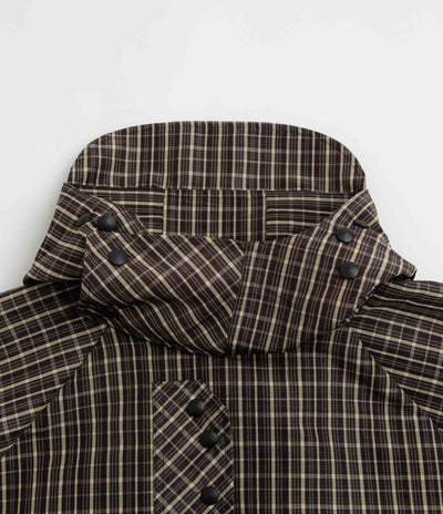 Umbro Check Smock Anorak in Beige and Dark Brown