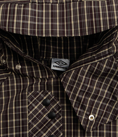 Umbro Check Smock Anorak in Beige and Dark Brown