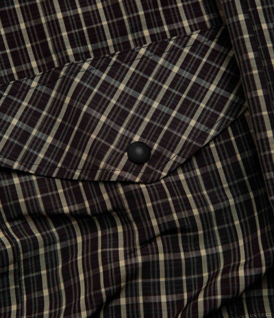 Umbro Check Smock Anorak in Beige and Dark Brown