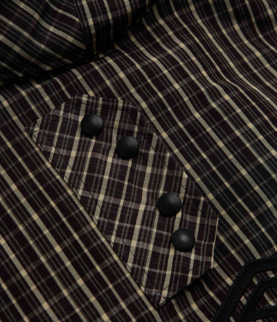 Umbro Check Smock Anorak in Beige and Dark Brown