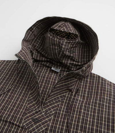 Umbro Checked Masked Anorak in Beige and Dark Brown