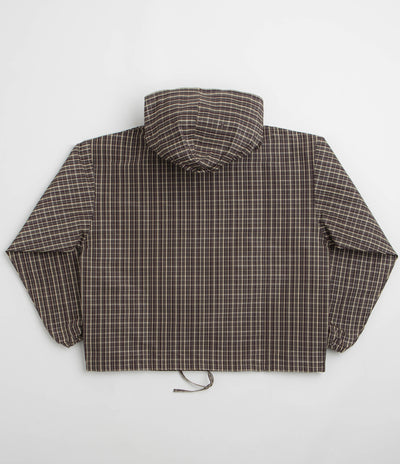Umbro Checked Masked Anorak in Beige and Dark Brown
