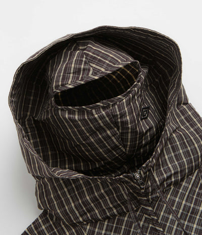 Umbro Checked Masked Anorak in Beige and Dark Brown