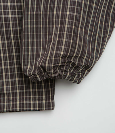 Umbro Checked Masked Anorak in Beige and Dark Brown