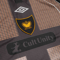 Umbro Cult Unity Check Polo Shirt in Beige and Black thumbnail