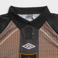 Umbro Cult Unity Check Polo Shirt in Beige and Black thumbnail