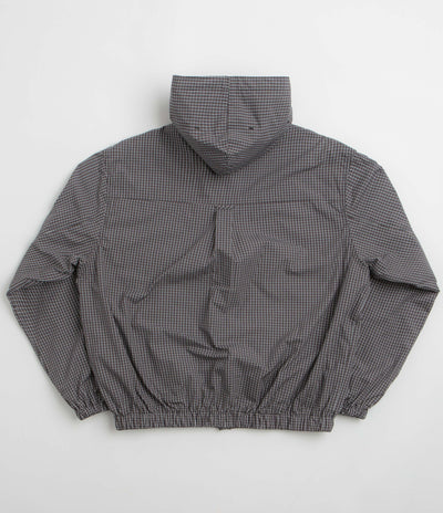 Umbro Gingham Masked Shirt Jacket in Coffee Brown and White Black