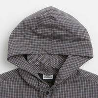 Umbro Gingham Masked Shirt Jacket in Coffee Brown and White Black thumbnail