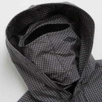 Umbro Gingham Masked Shirt Jacket in Coffee Brown and White Black thumbnail