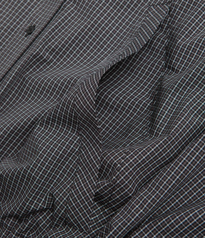 Umbro Gingham Masked Shirt Jacket in Coffee Brown and White Black