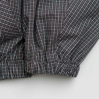 Umbro Gingham Masked Shirt Jacket in Coffee Brown and White Black thumbnail