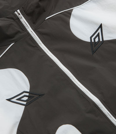 Umbro Guarding Masked Tracksuit Jacket in White and Dark Olive