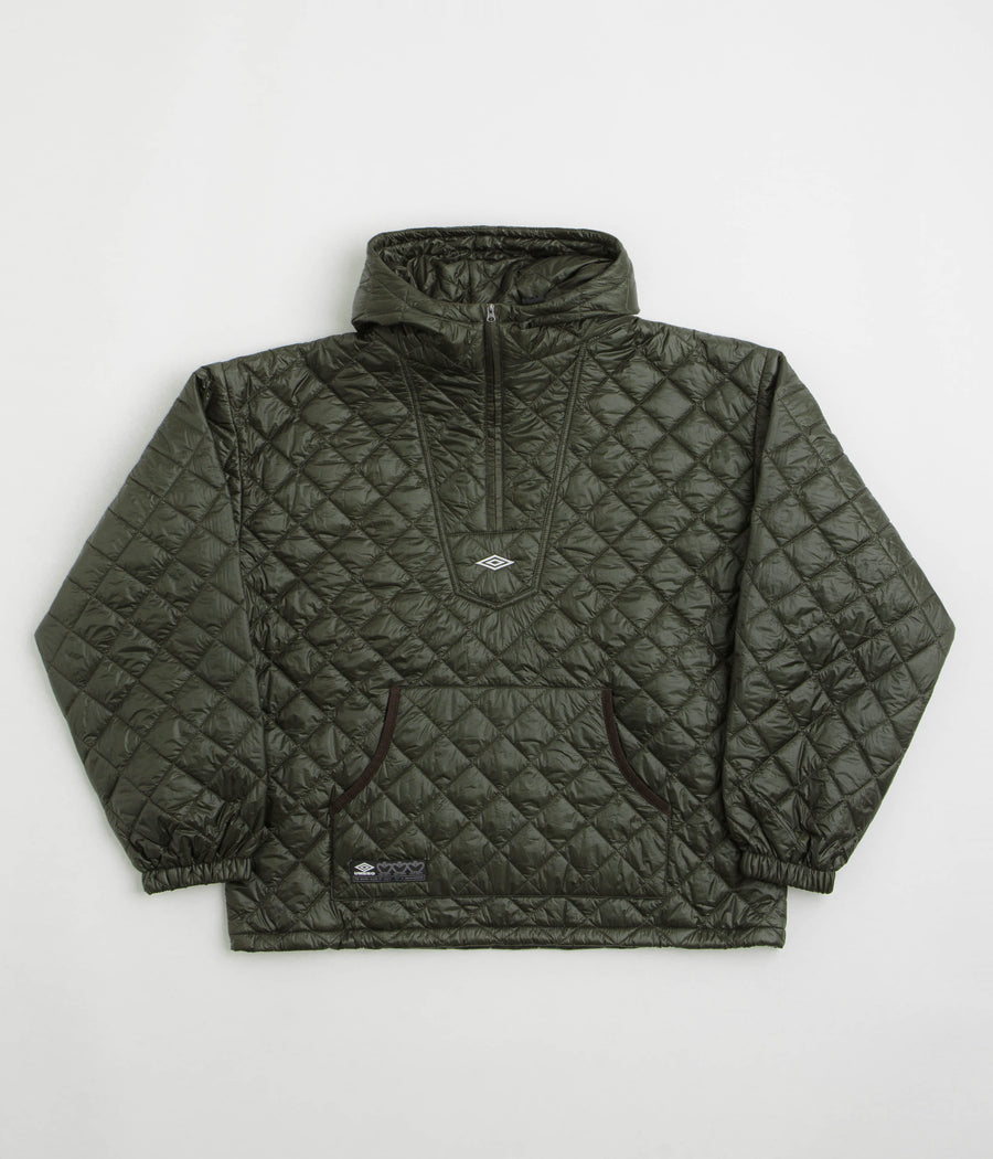 Umbro Masked Diamond Anorak in Dark Olive