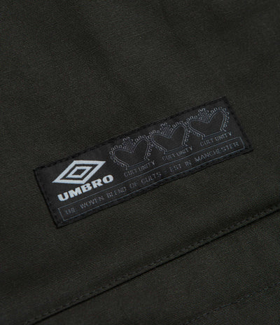 Umbro Masked Waxed Anorak in Dark Olive