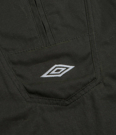 Umbro Masked Waxed Anorak in Dark Olive