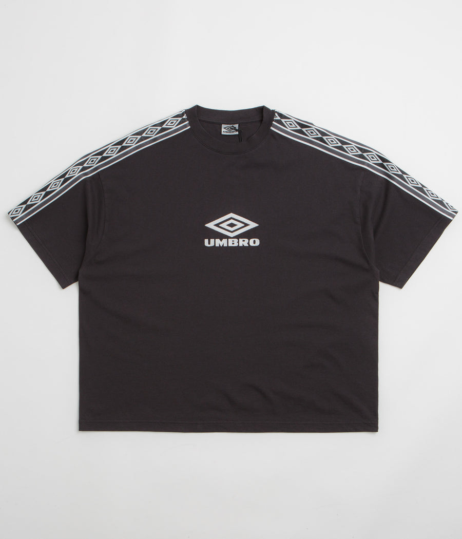 Umbro Offence Defence Tape T-Shirt in Washed Black