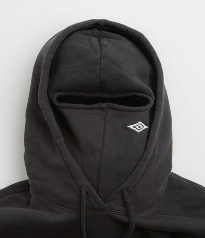 Umbro OG Logo Mask Hoodie in Washed Black