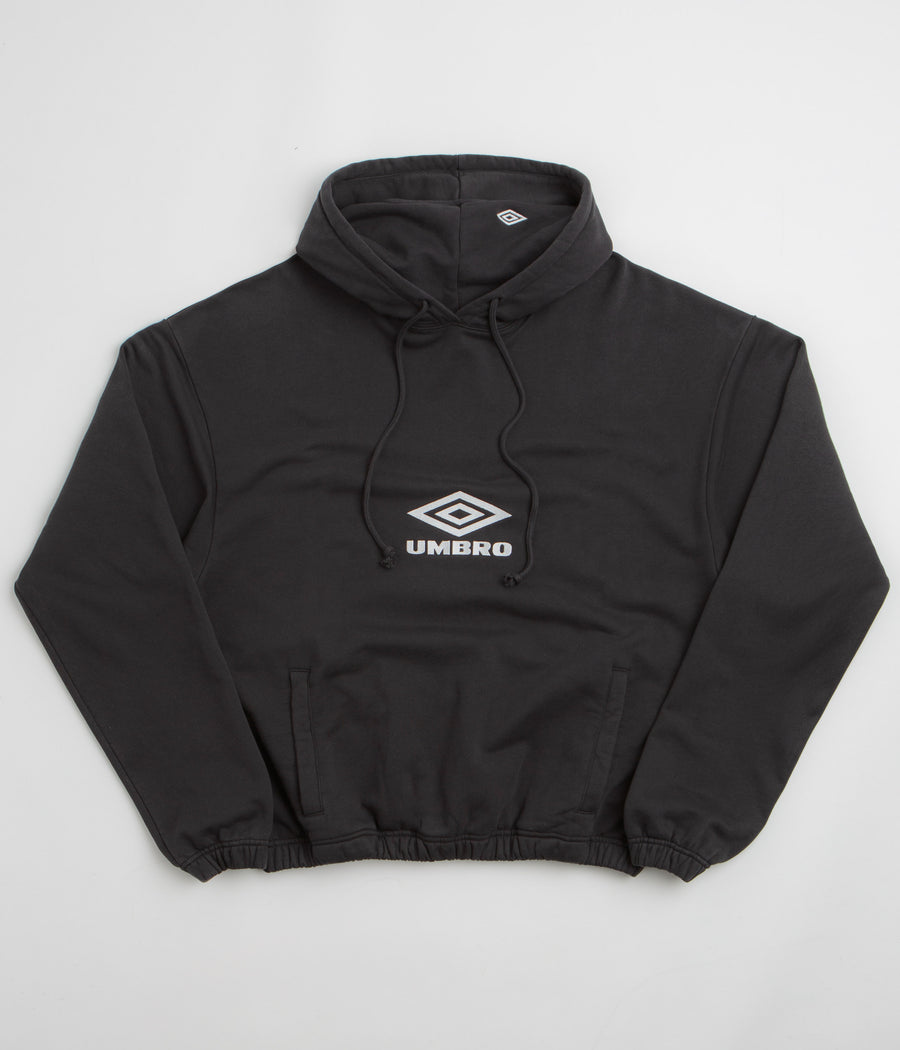 Umbro OG Logo Mask Hoodie in Washed Black and White