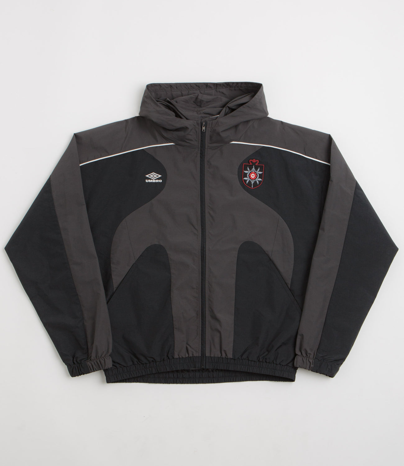 Umbro Rose Crest Masked Track Jacket - Black / Dark Gray