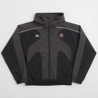Umbro Rose Crest Masked Track Jacket in Black and Dark Gray thumbnail