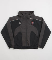 Umbro Rose Crest Masked Track Jacket in Black and Dark Gray