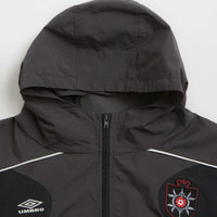 Umbro Rose Crest Masked Track Jacket in Black and Dark Gray thumbnail