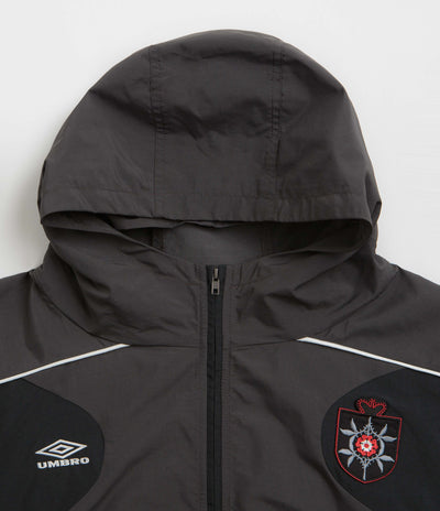 Umbro Rose Crest Masked Track Jacket in Black and Dark Gray