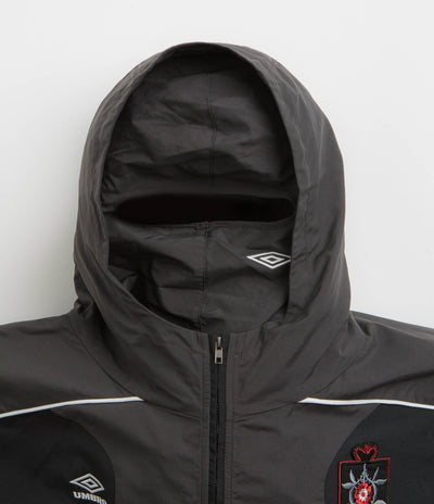 Umbro Rose Crest Masked Track Jacket in Black and Dark Gray