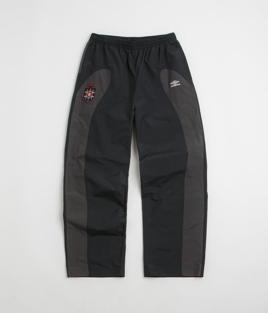 Umbro Rose Crest Track Pants in Black and Dark Gray