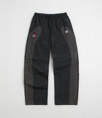 Umbro Rose Crest Track Pants in Black and Dark Gray