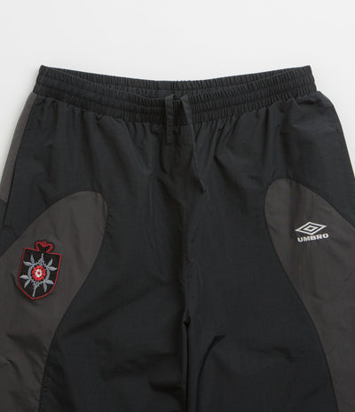 Umbro Rose Crest Track Pants in Black and Dark Gray