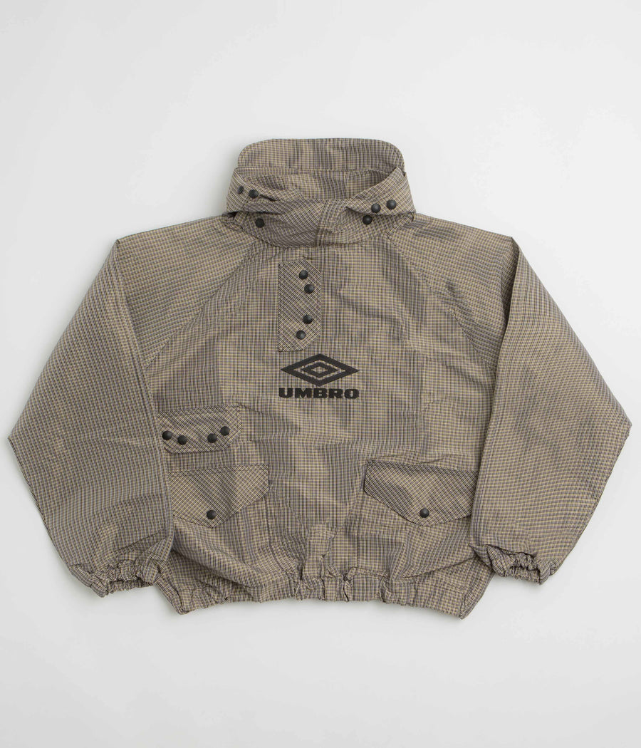 Umbro Smock Check Anorak in Beige and Black