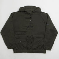 Umbro Smock Waxed Anorak in Dark Olive thumbnail