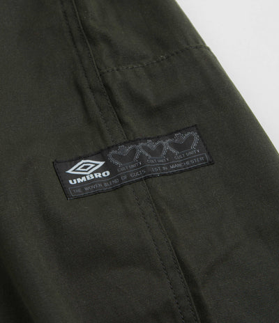 Umbro Smock Waxed Anorak in Dark Olive