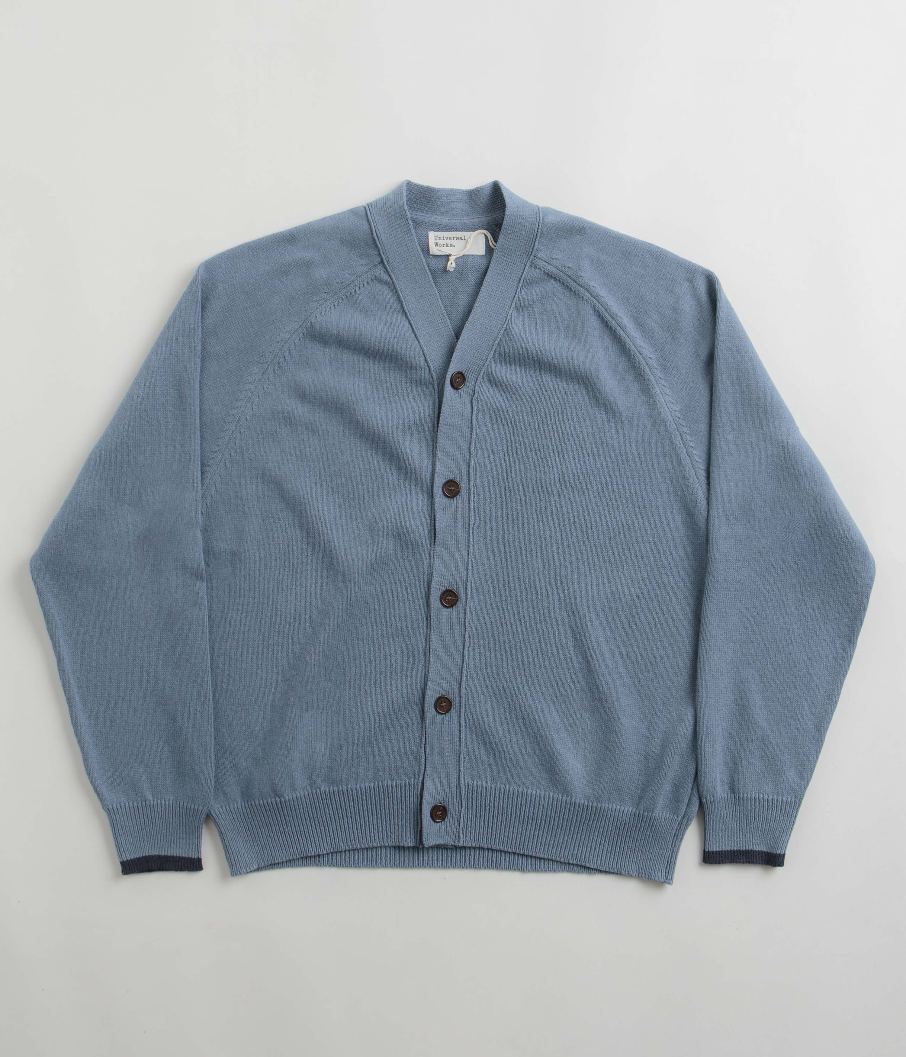 Universal Works David Cardigan in Chambray