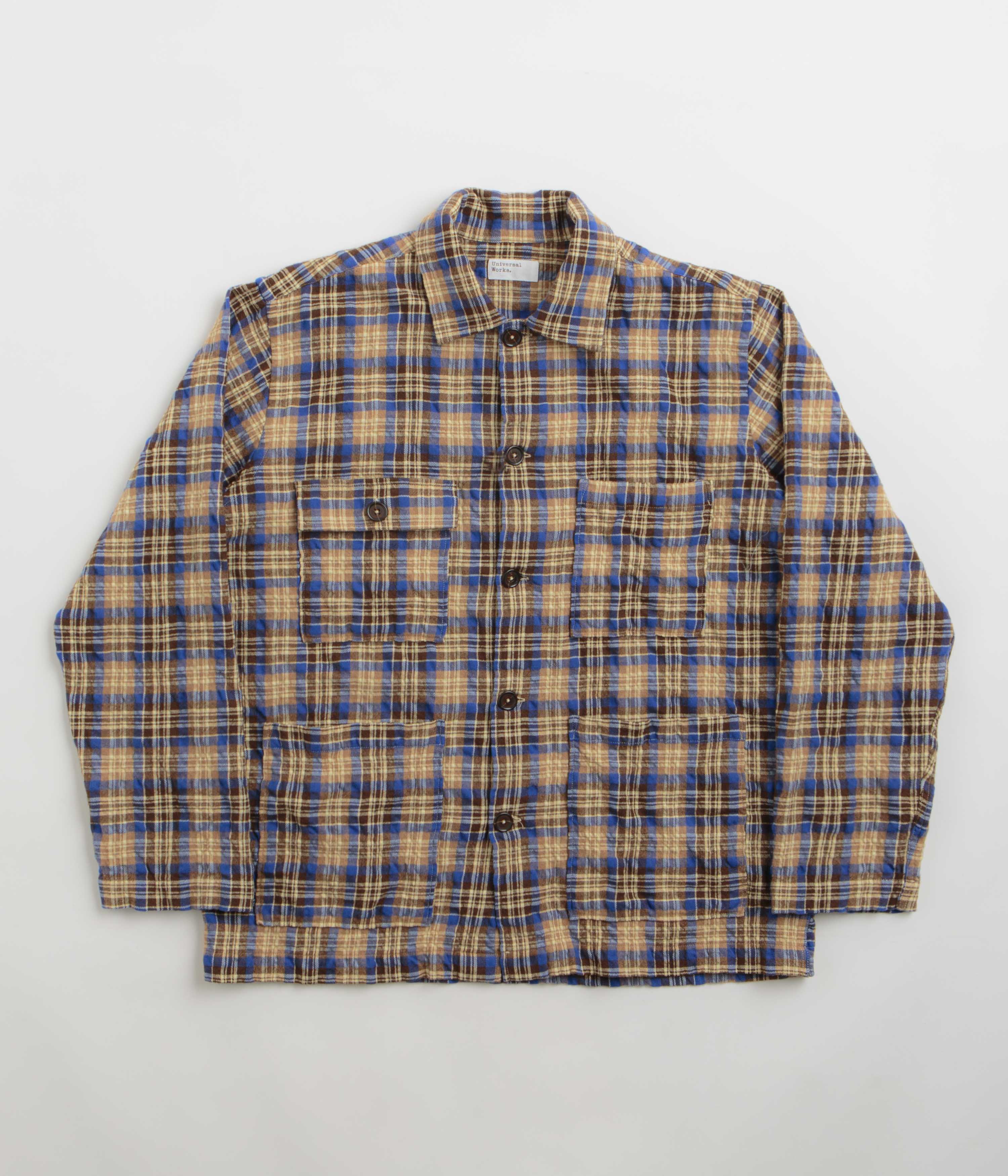 Universal Works Dockside Jacket in Blue and Sand